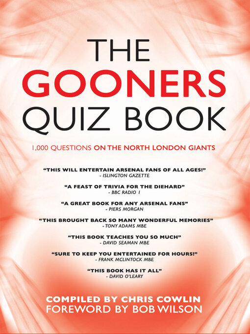 Title details for The Gooners Quiz Book by Chris Cowlin - Wait list
